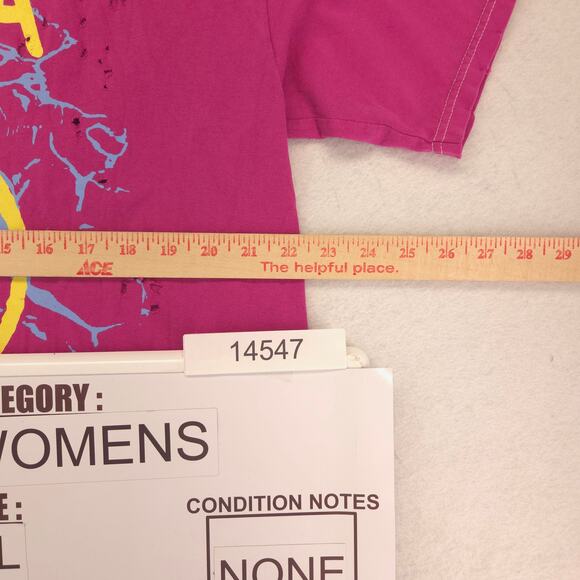 Nirvana Band Crew Neck Graphic Short Sleeve T Shirt Womens Size XL Pink - Picture 7 of 9